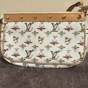 Stylish White and Tan Designer Clutch